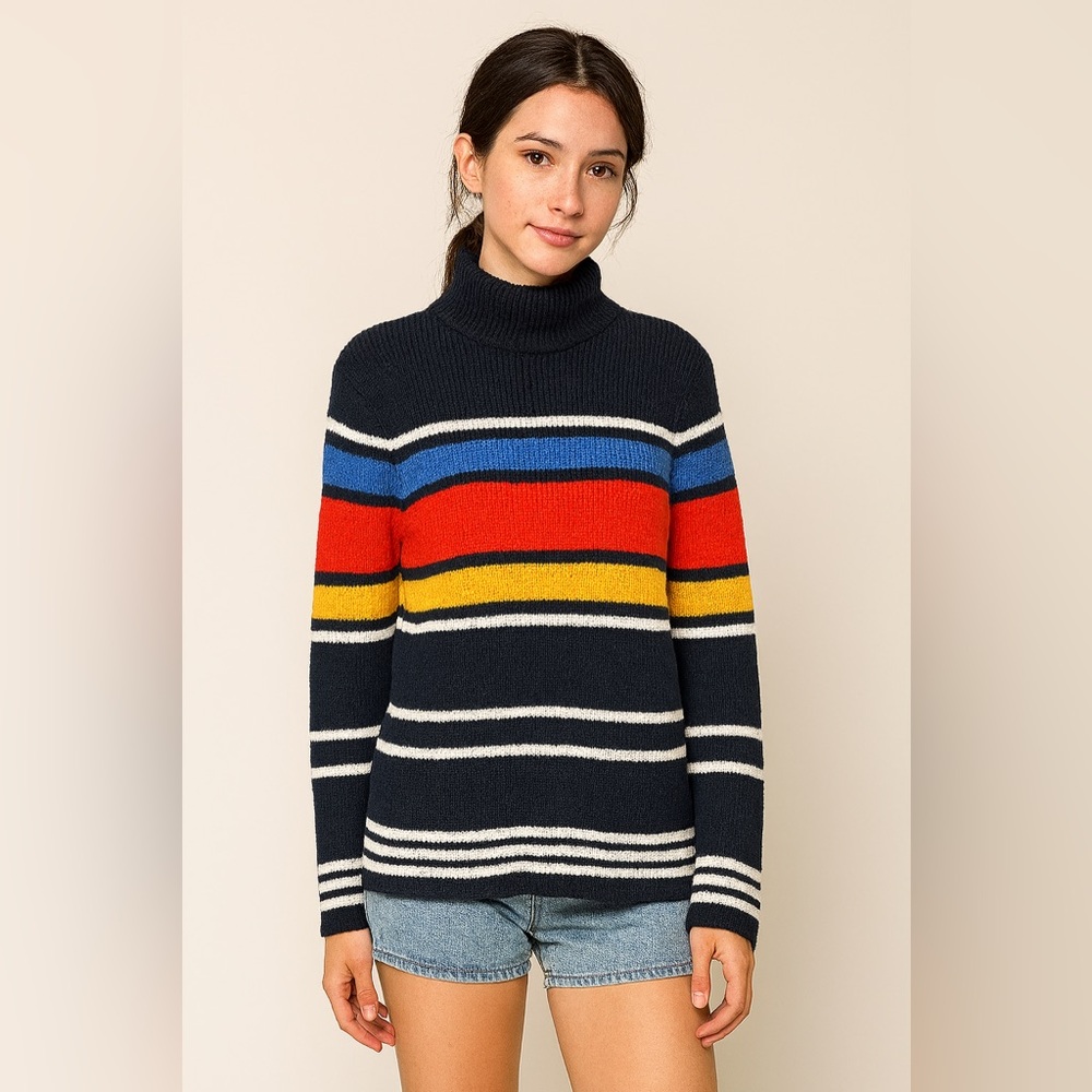 Gap Striped Sweater Navy/White/Red/Yellow Size M. S 4
